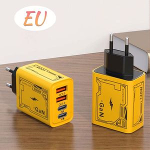 120W USB คู่ + Type C ที่ชาร์จโทรศัพท์4 in 1 USB ที่ชาร์จติดผนัง PD อะแดปเตอร์ชาร์จ USB Type C อย่างรวดเร็ว - Product Image 4