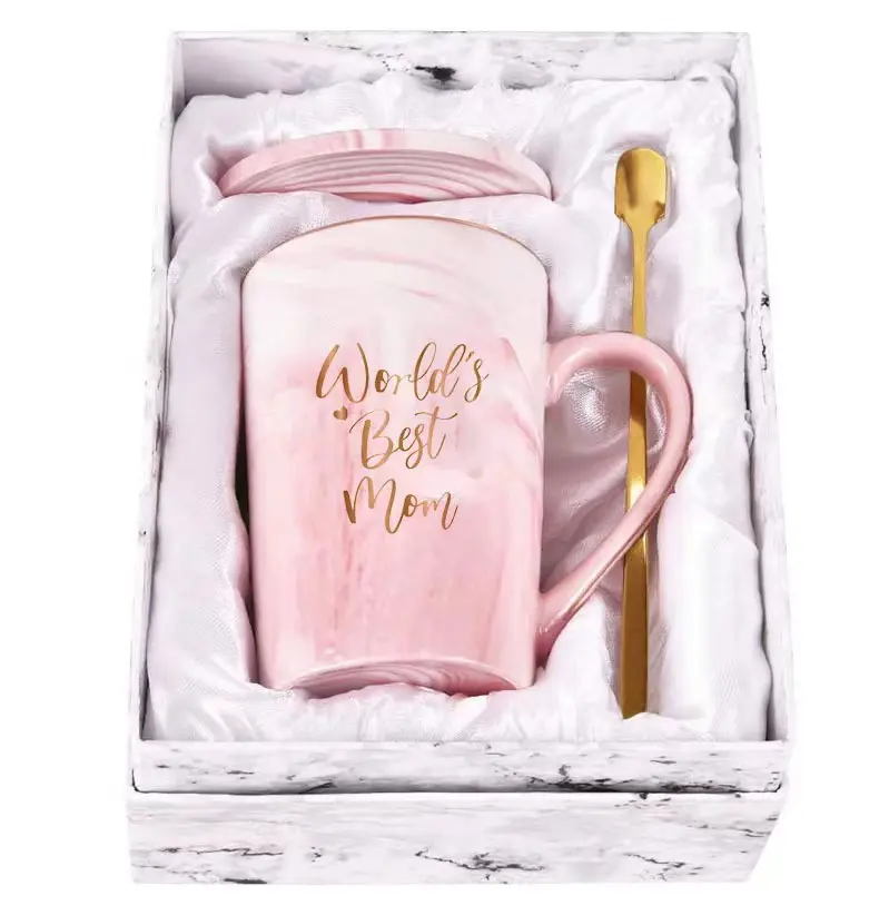 Factory Hot Selling Custom Design Best Mom Porcelain Ceramic Coffee Mugs Gift Box Mother's Day Mug