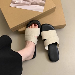 Sandalias Planas y Pantuflas para Mujer, Parte Superior de Microfibra, Novedad de Verano, Estilo Retro, para Playa, Vacaciones y Ocio - Product Image 3