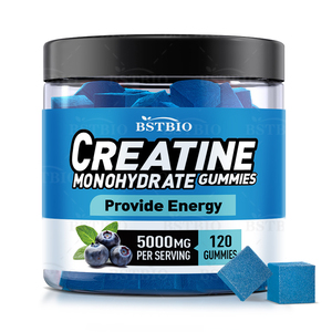 BSTBIO Suplementos <span class=keywords><strong>Pre</strong></span>-Entrenamiento Sin Azúcar de Marca Privada Personalizados 5000mg 120 Gomitas de Creatina Monohidrato - Product Image 1