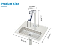 Ensemble de mini-bar en acier inoxydable avec robinet à débit continu, porte-gobelets et évier pour un nettoyage en profondeur