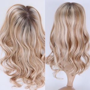 Topper 6x7'' en <span class=keywords><strong>cheveux</strong></span> humains 100% européens, certifié casher juif, avec base en soie 4x4 pour femmes, modèle 2026 - Product Image 6