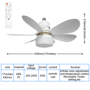 <span class=keywords><strong>Ventilador</strong></span> <span class=keywords><strong>de</strong></span> <span class=keywords><strong>Techo</strong></span> con Forma <span class=keywords><strong>de</strong></span> Flor, LED Blanco, Control Remoto, Portalámparas E27, Tamaños <span class=keywords><strong>de</strong></span> Aspas <span class=keywords><strong>de</strong></span> 420mm/520mm, Diseño Agi32 - Product Image 2