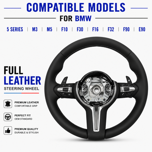 Volante Deportivo de Cuero Directo de Fábrica, 3 Radios, 40MM, para <span class=keywords><strong>BMW</strong></span> E90 E91 E92 E93 E70 E71 E72 E53 E89 E84 E81 E87 E82 E88 - Product Image 1
