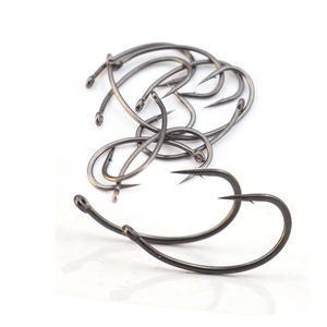 Hameçons de pêche à la carpe, bande d'appât enduit café vert marron hameçon de course à la carpe 6 # - Product Image 1