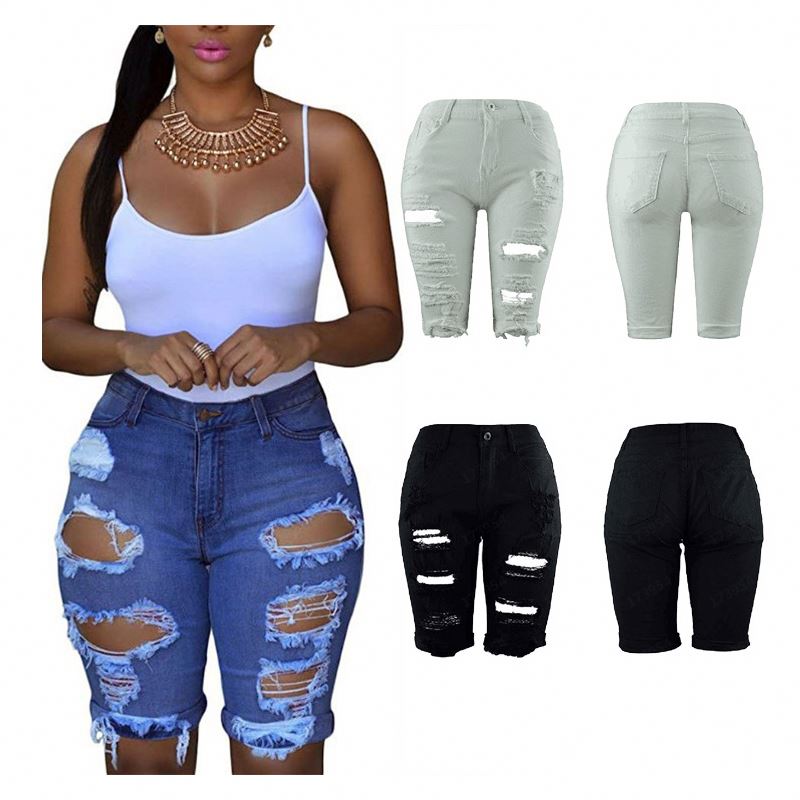 Encuentre el mejor fabricante de mezclilla bermuda mujer y mezclilla  bermuda mujer para el mercado de hablantes de spanish en alibaba.com
