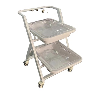 Chariot médical d'urgence durable - Châssis en acier inoxydable avec plateaux antidérapants en ABS pour le <span class=keywords><strong>transport</strong></span> d'endoscopes et <span class=keywords><strong>de</strong></span> dispositifs médicaux - Product Image 1