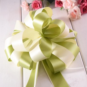 Lazo de Organza Personalizado de Poliéster/Algodón Reciclado con Diseño Impreso con Purpurina en Colores Rojo y Dorado para Manualidades, Regalos y Empaque - Product Image 4