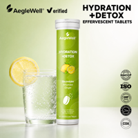 Comprimés effervescents OEM ODM pour l'hydratation et la détoxification, électrolytes avec extrait d'artichaut et de gingembre, complément nutritionnel quotidien pour le bien-être corporel