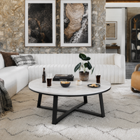 Ensemble de tables basses noires emboîtables au design nordique moderne et luxueux, personnalisable, mobilier de maison, prix direct usine, durable