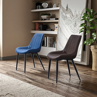 Meubles de salle à manger, meubles de salon, chaises modernes avec structure en métal, couleurs personnalisables, chaises en cuir PU pour salle à manger