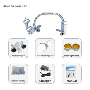 Orthopedische Chirurgische Tandheelkundige Koplamp Lange Zilveren Metalen Plastic Aangedreven Elektriciteit Orale Therapie Apparatuur Accessoires - Product Image 3