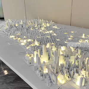 แบบจำลองสถาปัตยกรรมสำหรับการวางผังเมือง การออกแบบที่อยู่อาศัยและถนน - แบบจำลองโต๊ะทรายพร้อมการออกแบบแบบจำลอง 3 มิติ และไฟ LED - Product Image 3