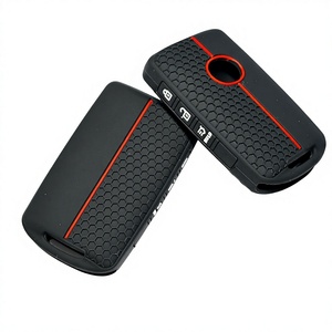 <span class=keywords><strong>Housse</strong></span> de protection pour clé de voiture, compatible avec Mazda, style texturé, en silicone de qualité supérieure, coque de protection pour clé - Product Image 3