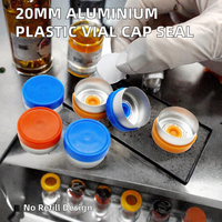 Capuchon en aluminium-plastique de 20 mm avec fermeture à nervures pour flacons de parfum et de savon liquide, impression de logo personnalisée