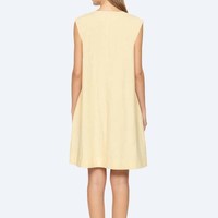 Robes Midi Élégantes et Tendance pour Femme, Personnalisées, de Haute Qualité, Été Automne, Unies, Taille Naturelle, Col en V, Sans Manches, avec Volants et Effet Froncé