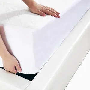 Protector de cama ajustado transpirable Capa de aire Funda protectora de colchón impermeable de Bambú