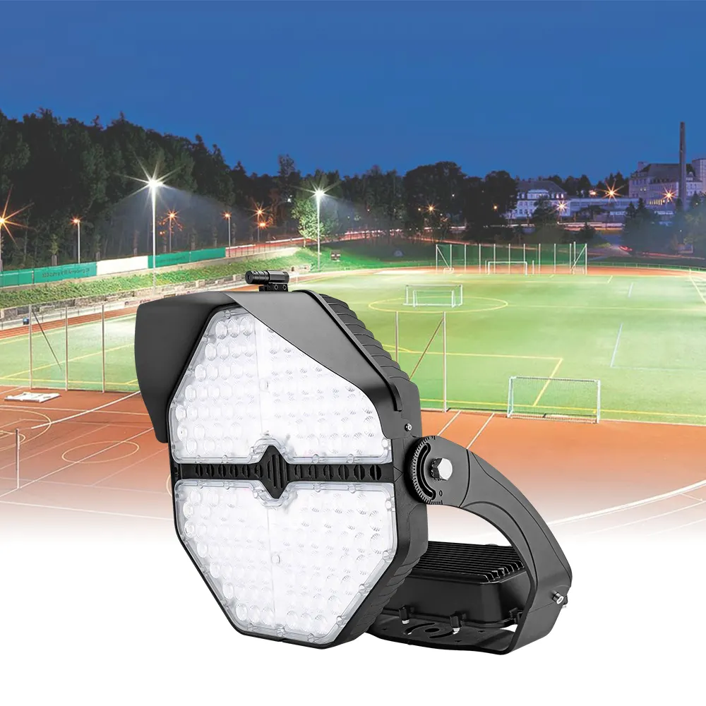 Tiang tinggi taman bermain bulat 600 watt Led lampu stadion sepak bola