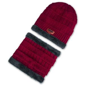 <span class=keywords><strong>MIO</strong></span> Gorro de punto de invierno para hombre y conjunto de protección para el cuello actividad al aire libre grueso cálido gorro de punto a prueba de viento piel dentro de la bufanda conjunto de sombrero - Product Image 3