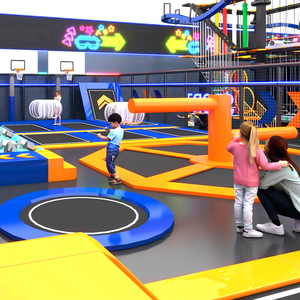 Aire de jeux intérieure futuriste néon pour e-sport, trampoline d'extension en hauteur, compétitions, piscines à balles amusantes, divertissement tendance - Product Image 1