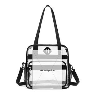 Clear Tote <b>Bag</b> With Zipper Adjustable Crossbody Strap For Concert Travel School Use - Product Image 5