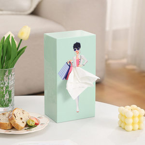 Boîte à mouchoirs décorative multicolore pour femme, support de rangement pour serviettes en papier, distributeur décoratif - Product Image 1