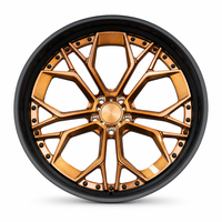 Jantes en alliage forgé deux pièces bronze et noir 18 19 20 21 22 pouces pour Ford Mustang Chevrolet Camaro Challenger