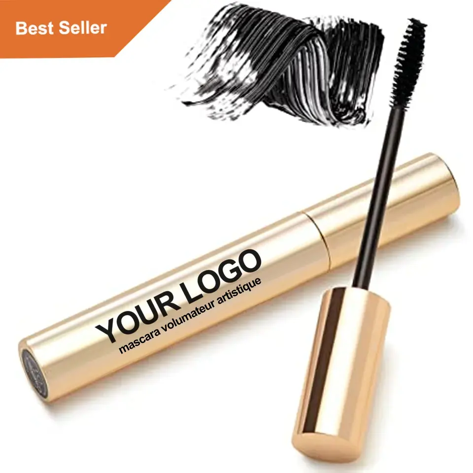 Logo personalizzato all'ingrosso Cruelty Free Vegan cheratina organica impermeabile a Volume spesso 4D fibra di seta ciglia Mascara Private Label