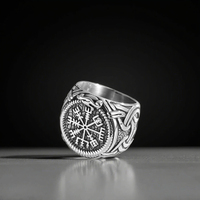 Bague en acier inoxydable de style rétro nordique viking de haute qualité pour hommes, bijoux tendance, accessoire de bague quotidien