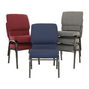 Fabrika kilise minber sandalyeler istiflenebilir mavi yastıklı kilise oditoryum sandalyesi Metal istifleme Pastor için kilise sandalyeleri - Product Image 1