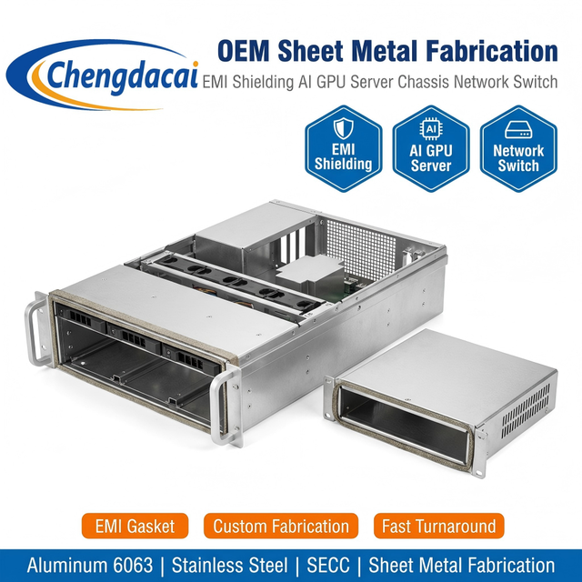 Custom EMI Shielding AI GPU Server Chassis Network Switch Router Housing Sheet Metal Cabinet