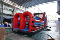Nouveauté Lilytoys : Parcours d'obstacles gonflable Mega Run 5K, parcours d'obstacles rebondissant en plein air pour enfants et adultes