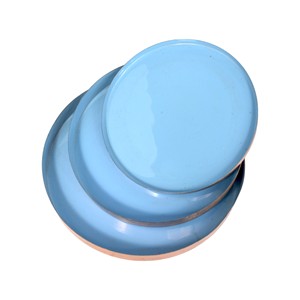 ชุดถาดโลหะสำหรับตกแต่งโต๊ะชุดถาดเสิร์ฟโลหะเคลือบเคลือบทองแดง - Product Image 5