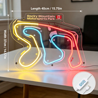 Enseigne néon LED Rocky Mountain Motorsports Park, alimentée par USB, pour décoration murale de Man Cave