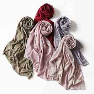 Wholesale Trendy Fashion Low Price Stylish Muslim Autumn Cotton Long Chiffon <b>Hijab</b> Scarf for Women - Product Image 1