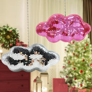 Decoración de Nube de Bola de Discoteca Chuang De, Nube Esponjosa Brillante y Linda para el Hogar, Cuarto de Niños, Dormitorio, Fiesta en Plata, Oro, Rosa y Azul - Product Image 3