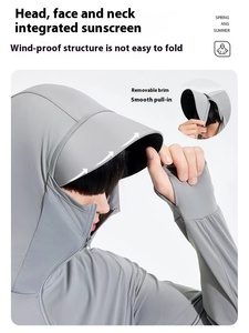 2025 originale in filato UPF100 di seta di ghiaccio giacca di protezione solare sottile Stand per uomo donna nuova estate <span class=keywords><strong>abbigliamento</strong></span> di nuova pelle - Product Image 3