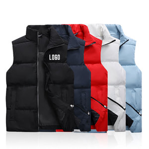 Gilet d'hiver pour hommes Gilet chaud <span class=keywords><strong>sans</strong></span> manches Logo personnalisé Veste <span class=keywords><strong>sans</strong></span> manches à col montant détachable Veste de <span class=keywords><strong>randonnée</strong></span> en plein air Gilet pour femmes - Product Image 6