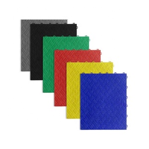 Baldosas de Plástico Encajables Antideslizantes para Piso de Garaje, Rejilla para Lavado de Autos, Tapete de Plástico Encajables, Placa de Cubierta Sólida - Product Image 1