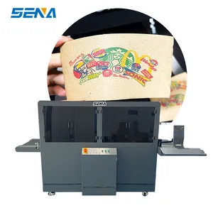 Schlussverkauf 3d One-Pass Digital Tintenstrahl SENA Technologie 6-farbiger UV-Drucker für Druckbeutel Karton Plastiktüte Pizza-Boxen