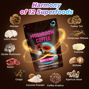 Chinaherb Organic Lion's Mane Mushroom Coffee Powder Organic Arabica Coffee Extract Blend Envasado en bolsa Suplemento dietético - Product Image 2