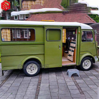 Custom Street Food Taco Ice Cream Van Party Bus Camión de comida móvil barato Café Comida Camión Carro Personalizado Snacks Fibra de vidrio
