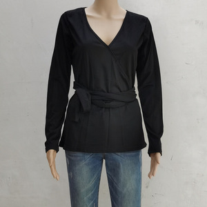 <span class=keywords><strong>Maglietta</strong></span> S-2XL europea e americana con fondo stradale primavera e autunno Top a maniche lunghe con <span class=keywords><strong>scollo</strong></span> a <span class=keywords><strong>V</strong></span> in tinta unita Sexy t-Shirt Sexy - Product Image 5