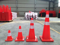 Fabrication 30/45/70/90cm PVC cône d'avertissement de sécurité routière et équipements de sécurité Construction Construction de routes de sécurité