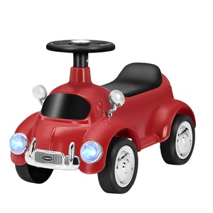 Vélo d'équilibre pour enfants à une vitesse de style voiture <span class=keywords><strong>vintage</strong></span>, jouet à roulettes à 4 <span class=keywords><strong>roues</strong></span>, cadre entièrement antichoc, fourche à suspension pour les enfants de 1 à <span class=keywords><strong>3</strong></span> ans - Product Image 4