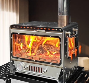 Tragbarer Edelstahl Real Fire Kamin Indoor Outdoor Holzofen zum Tee kochen Camping Erwärmung Feuer beobachtung - Product Image 2