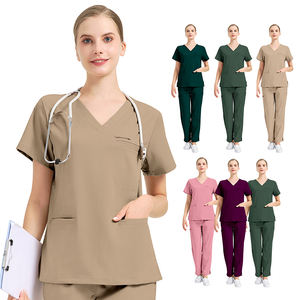 2025 New Comfort Atmungsaktive TRS Pflege uniform Medizinisches Peeling set V-Ausschnitt Gerader Anzug Marke-Custom für Krankenhaus - Product Image 1