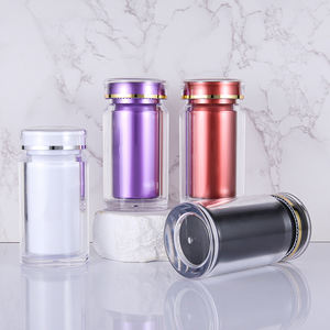 Özel 100ml yeni stil plastik sağlık ürünleri şişe PS vücut <span class=keywords><strong>PP</strong></span> iç konteyner için hapları kapsül gıda sınıfı yeşil Materia - Product Image 1