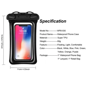 מותאם אישית לוגו IPX8 לשחות אוניברסלי PVC צף עמיד למים טלפון סלולרי נייד Case תיק פאוץ עבור iPhone 13 Pro מקסימום