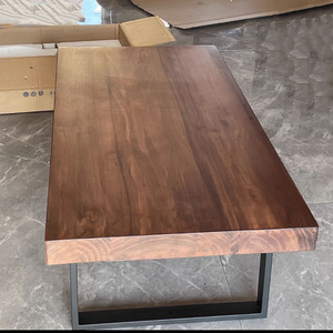 <span class=keywords><strong>Tavolo</strong></span> <span class=keywords><strong>da</strong></span> pranzo di lusso in legno allungato Set di lastre di legno con bordo vivo <span class=keywords><strong>tavolo</strong></span> personalizzato massello noce sudamericano con bordo vivo tavolino <span class=keywords><strong>da</strong></span> caffè - Product Image 6